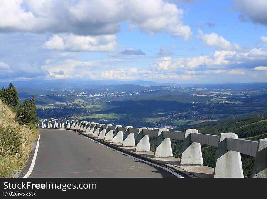 Way To Jested Mountain In Liberec, Czech Republic