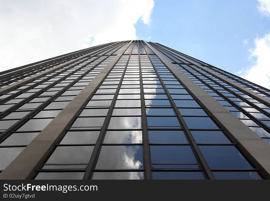 Montparnasse Tower, view from the base to the sky, Paris. Montparnasse Tower, view from the base to the sky, Paris