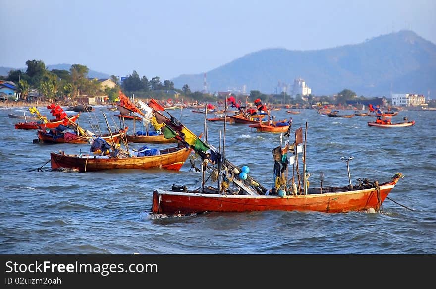 Fishing boat in the morning. Fishing boat in the morning.