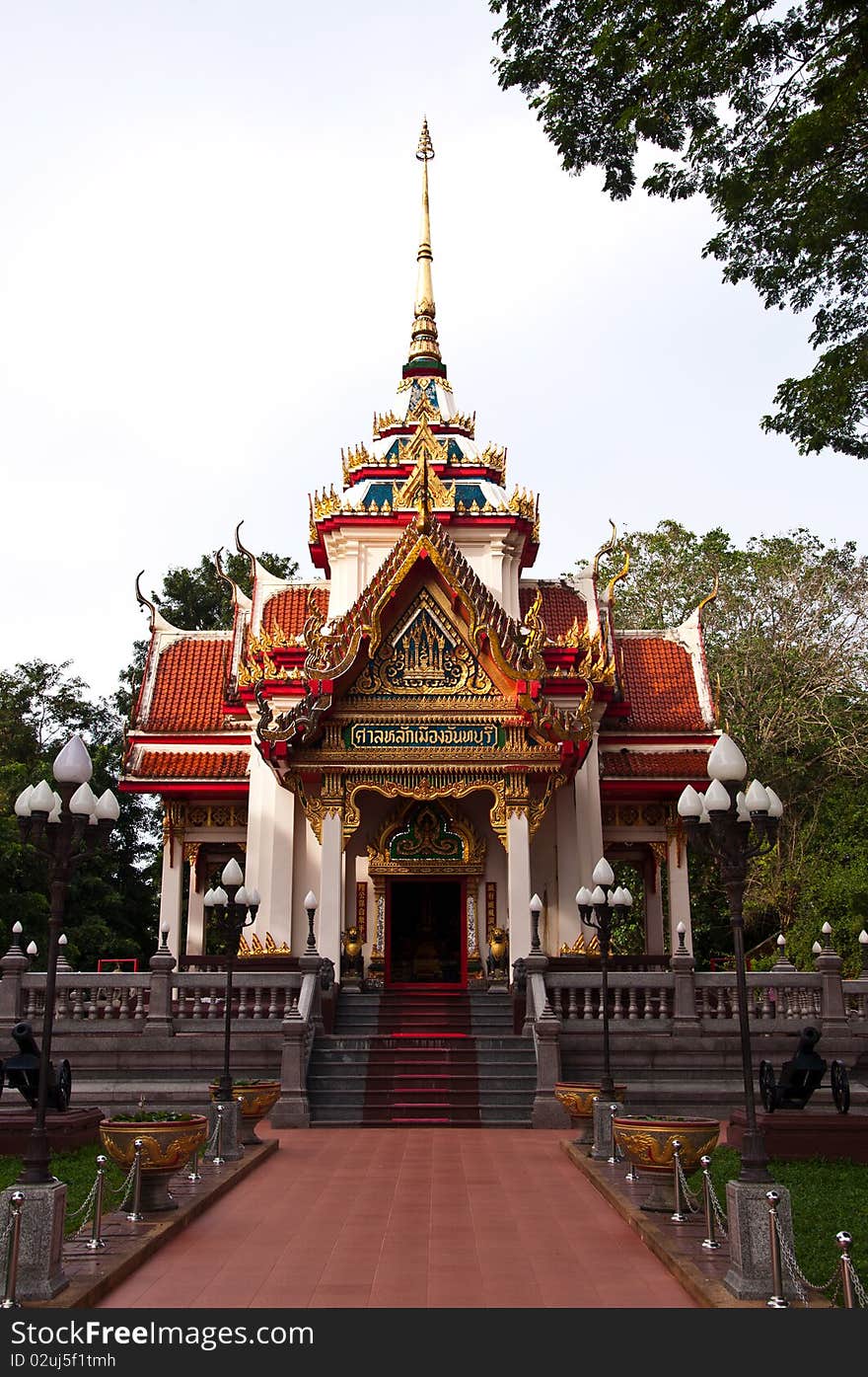 City Pillar Shrine in Chanthaburi Thailand.