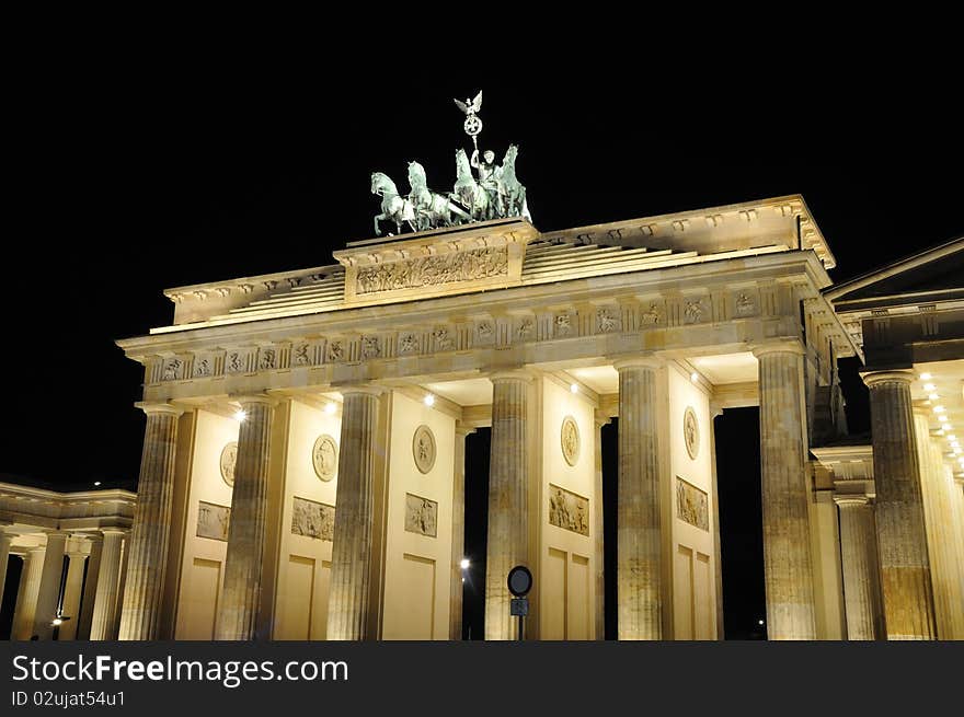 Picture of Brandenburger Tor (Gate) in Berlin Germany - In the end of Unter Den Linden