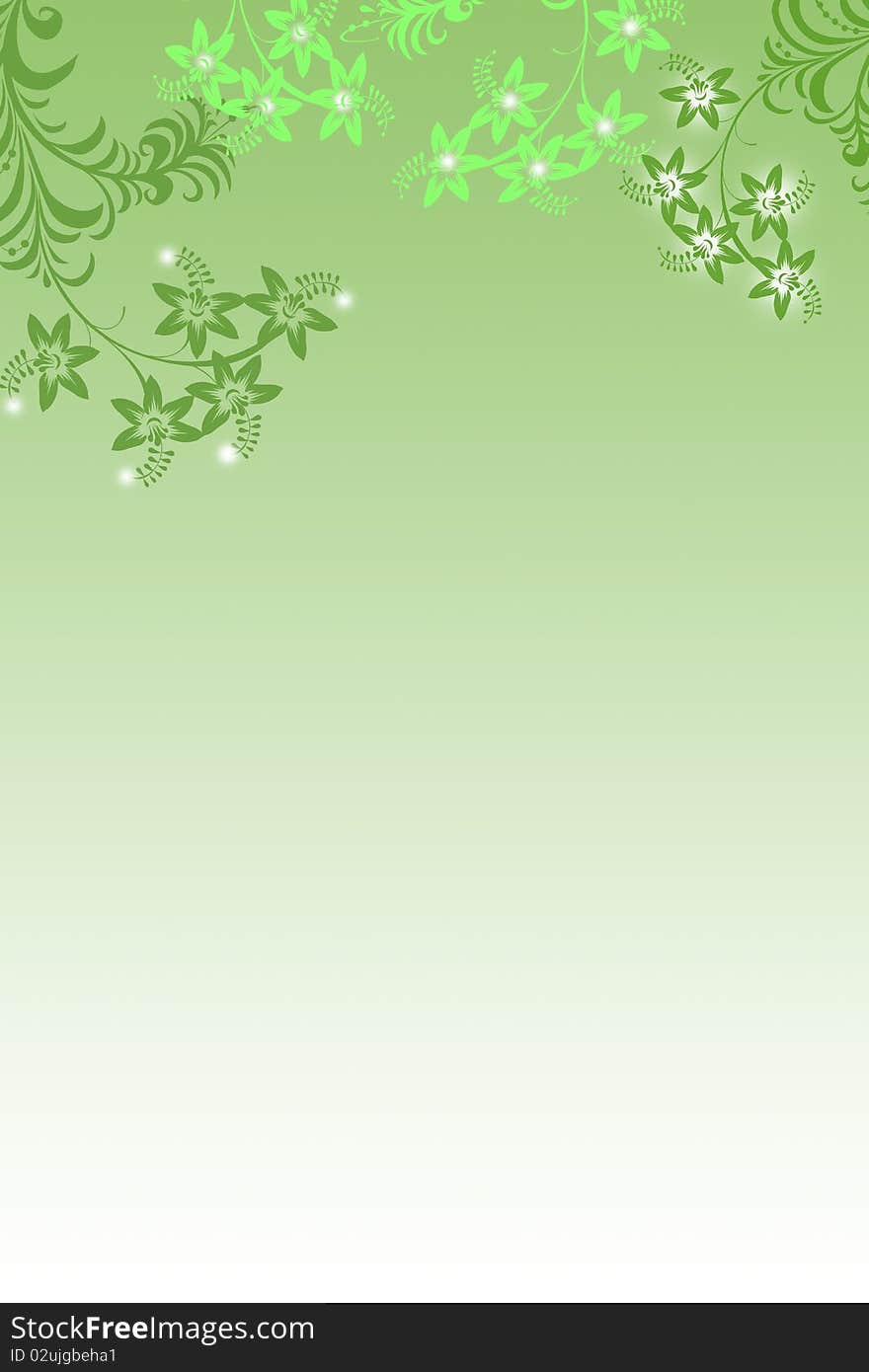 Beautiful abstract green floral background