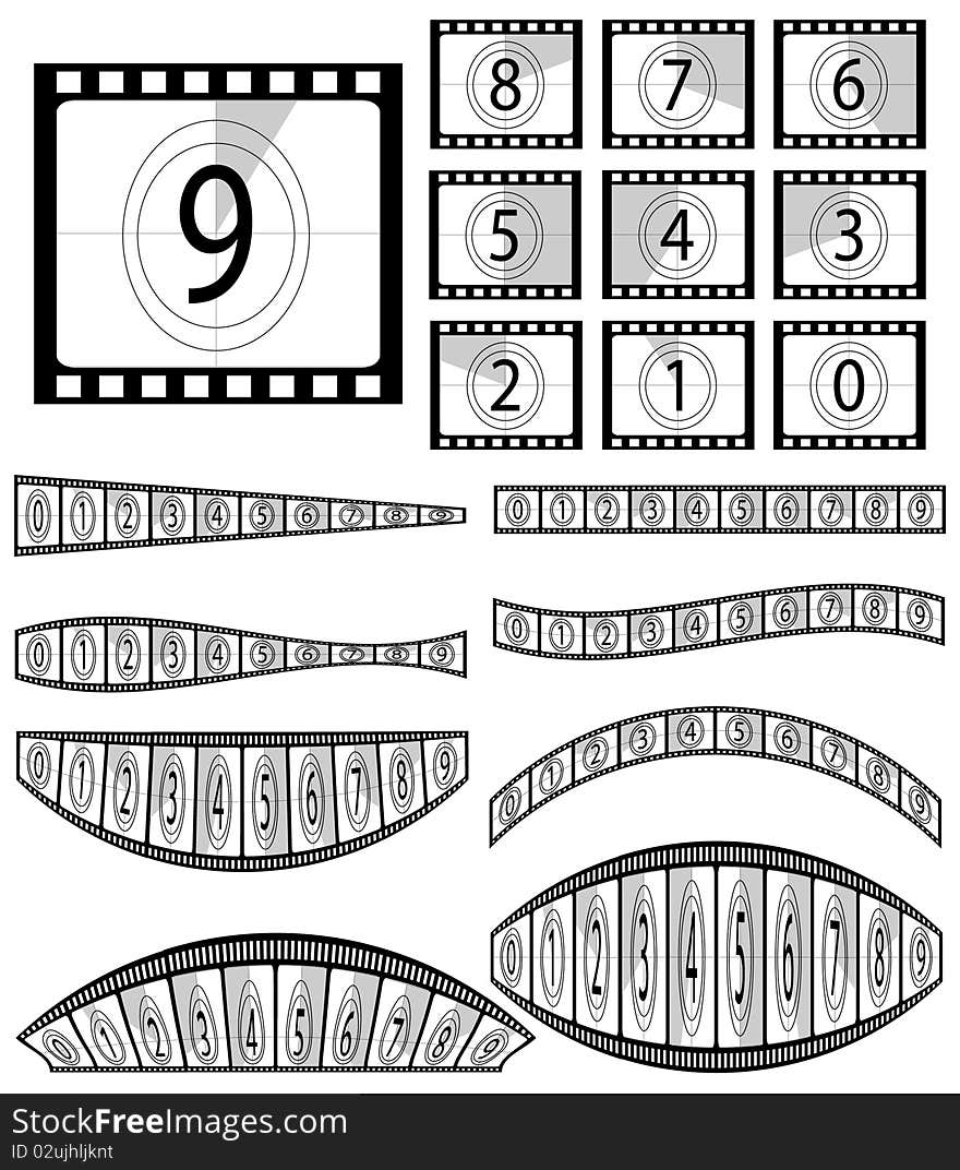 Film countdown illustration