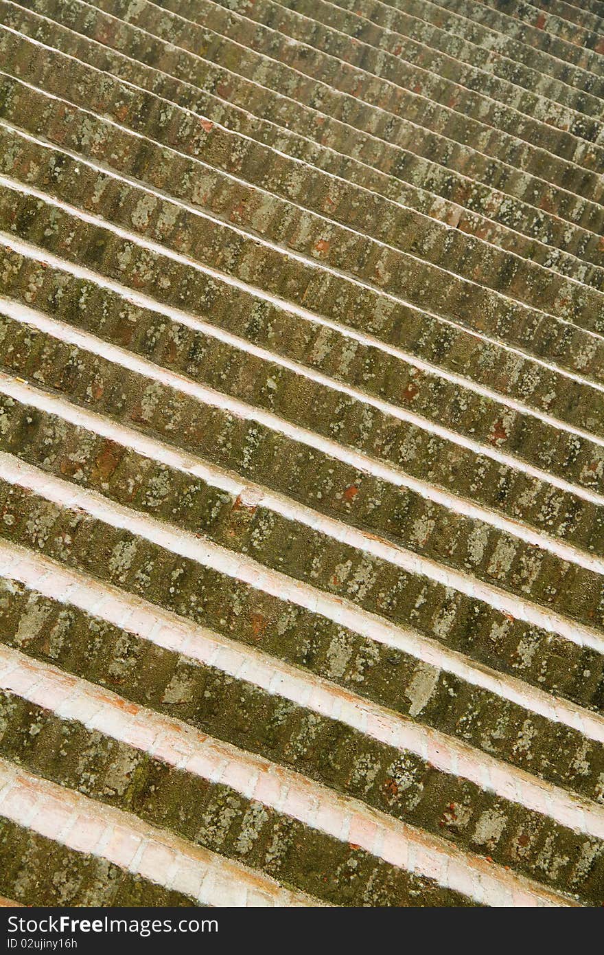 Old staircase with steps bricks. Old staircase with steps bricks