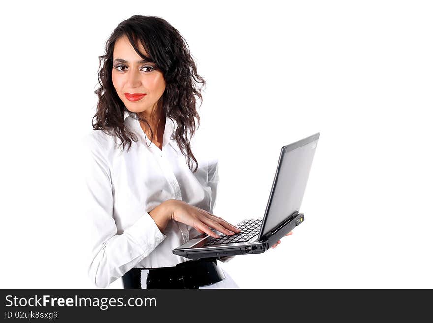 Businesswoman with laptop