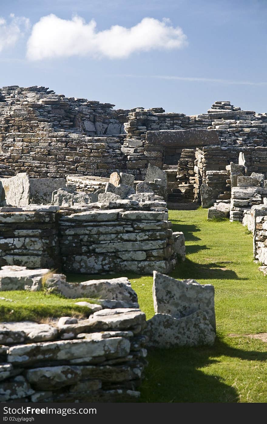 Iron age settlement at Gurness Orkney