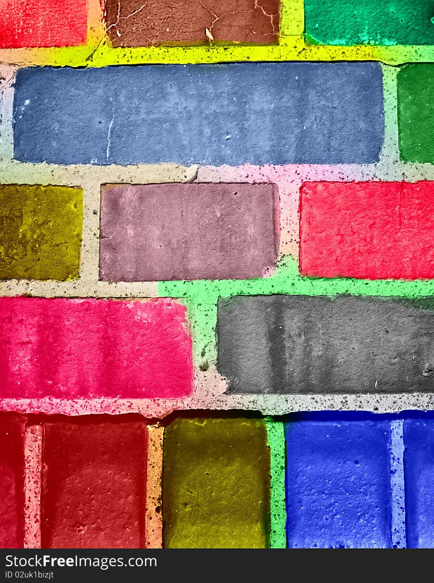 Weathered brick wall as a background. Weathered brick wall as a background