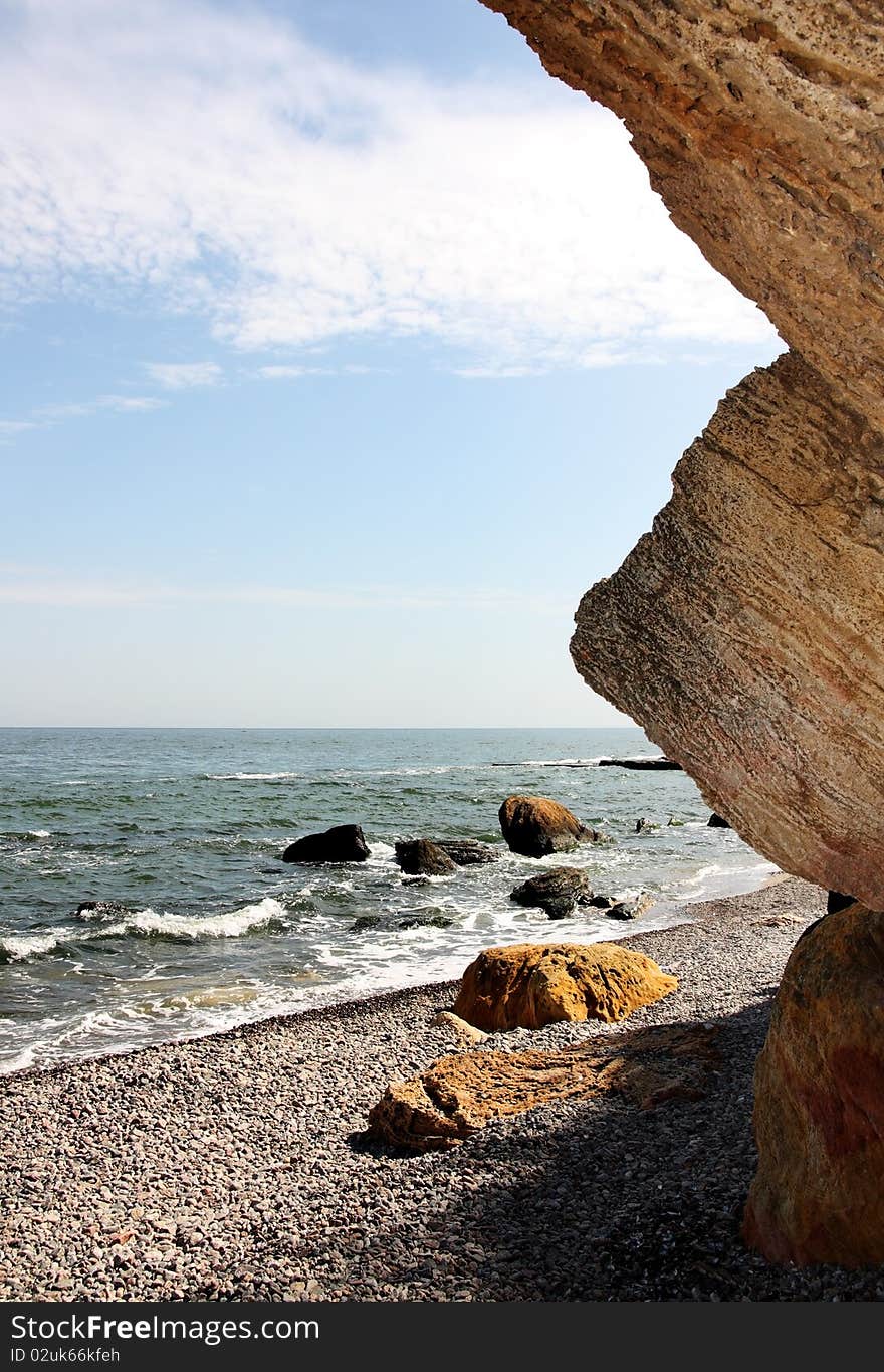 Image of black sea shore. Image of black sea shore