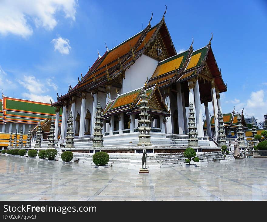 Wat sutat landmark in bangkok