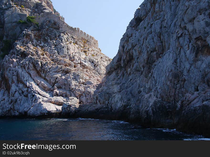 Rock and sea in Turkey