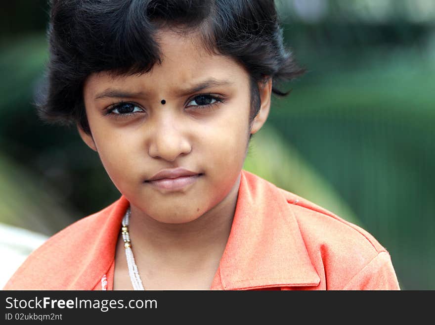 Portrait of young beautiful Indian girl