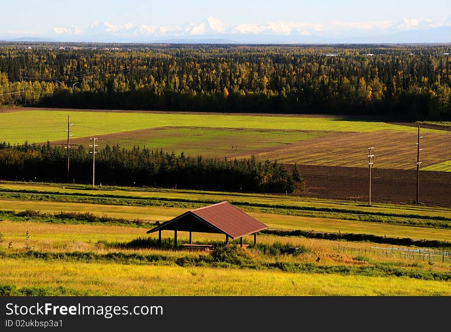 View of Alaska Range in the Fall