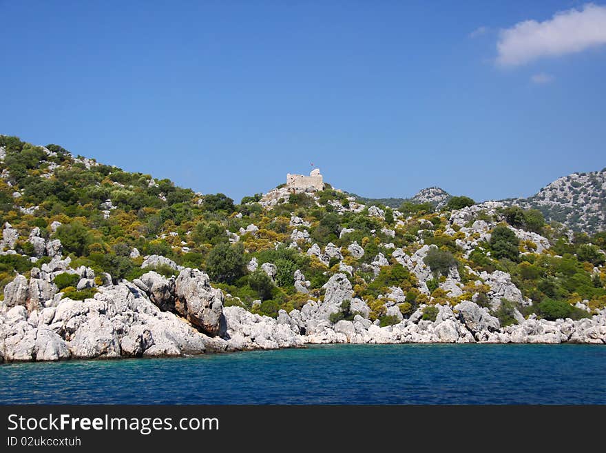 Rock and sea in Turkey