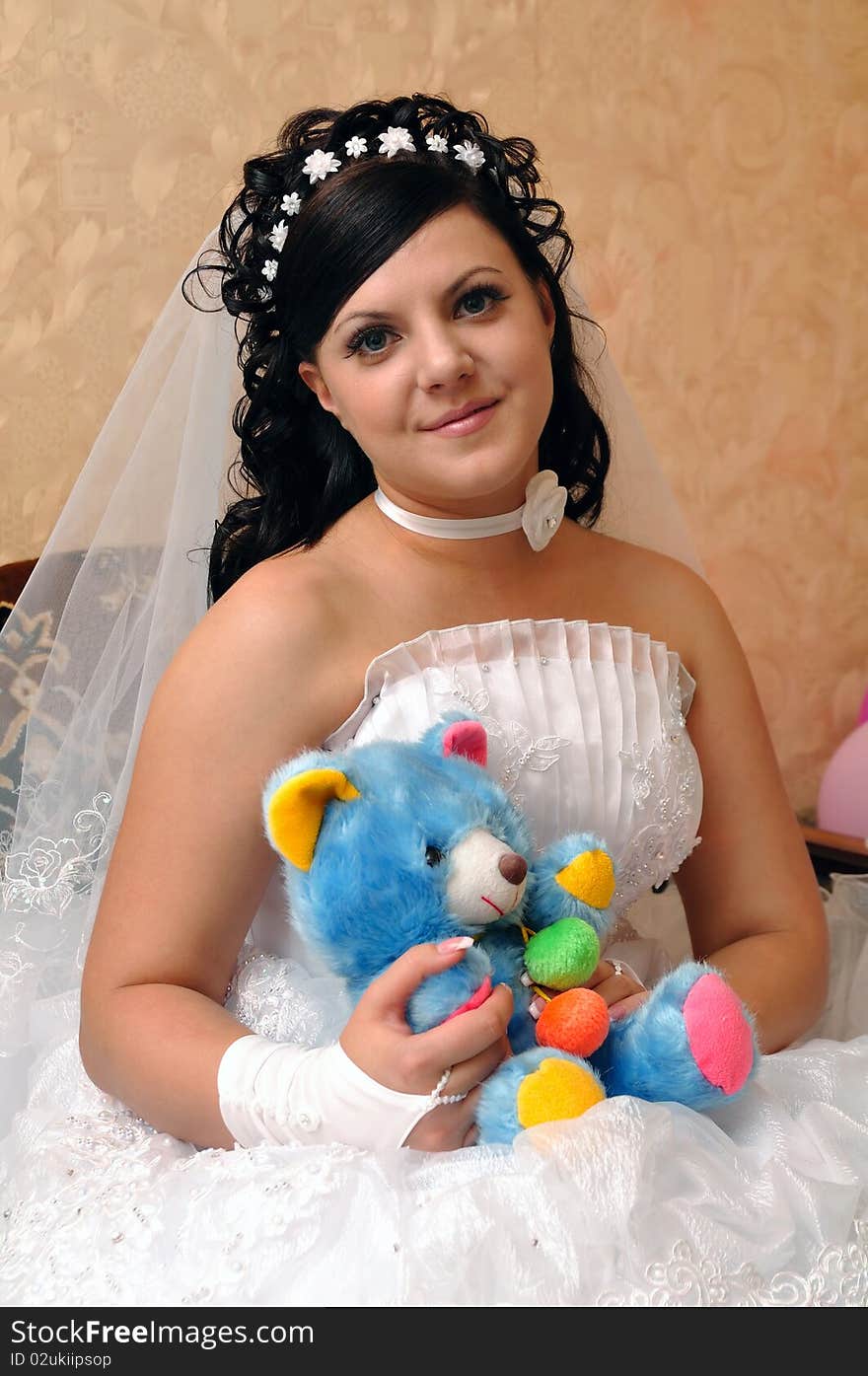 Bride with teddy