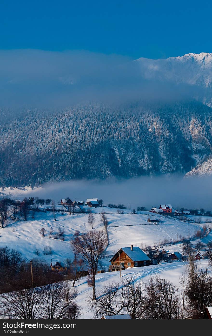 Clouds in Mountains Village