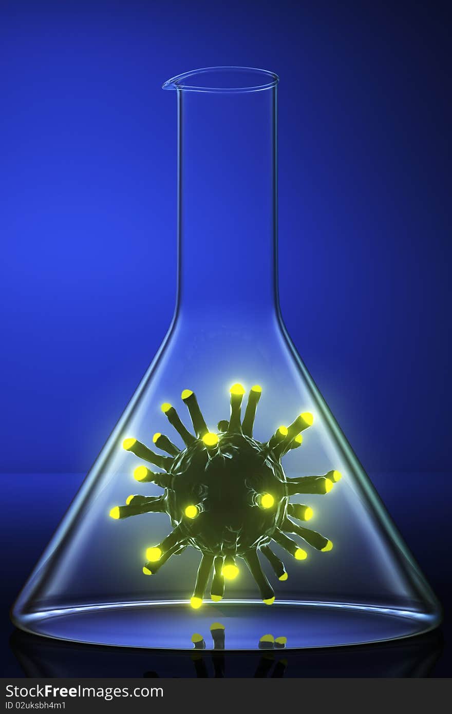 Virus In A Glass Flask