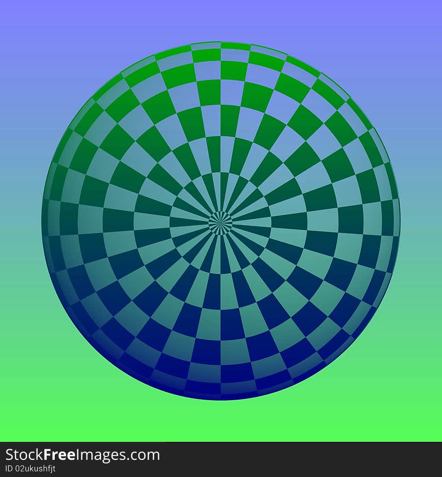 Blue green ball sphere