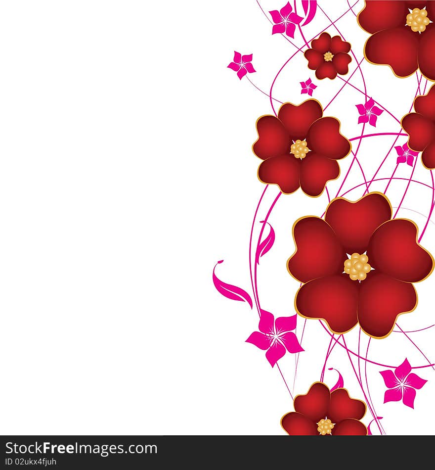 Abstract flowers background with place for your text. Abstract flowers background with place for your text