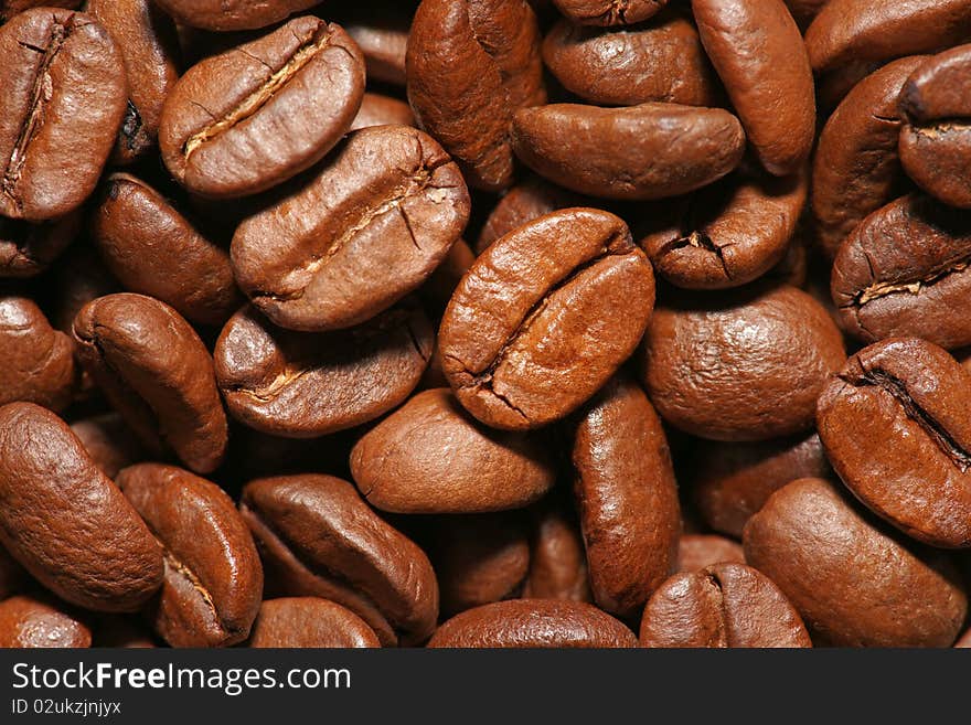 Background made from coffee beans