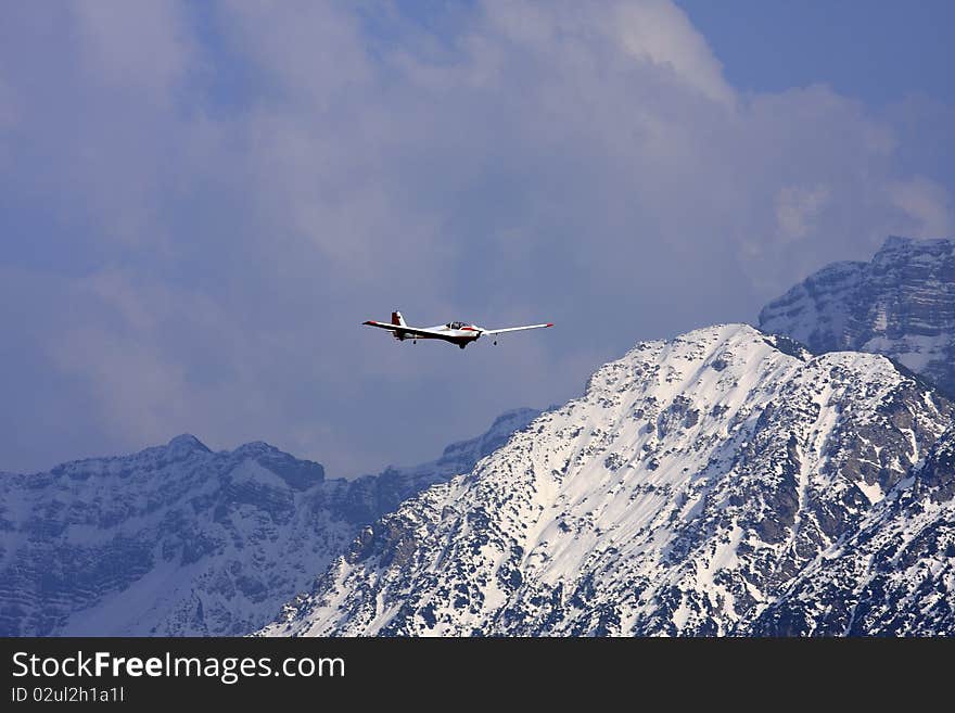 Aircraft over the Alps