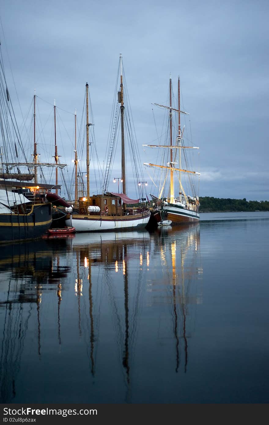 Oslo harbor in the  early morning. Norway. Oslo harbor in the  early morning. Norway