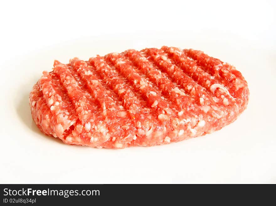 Raw hamburger