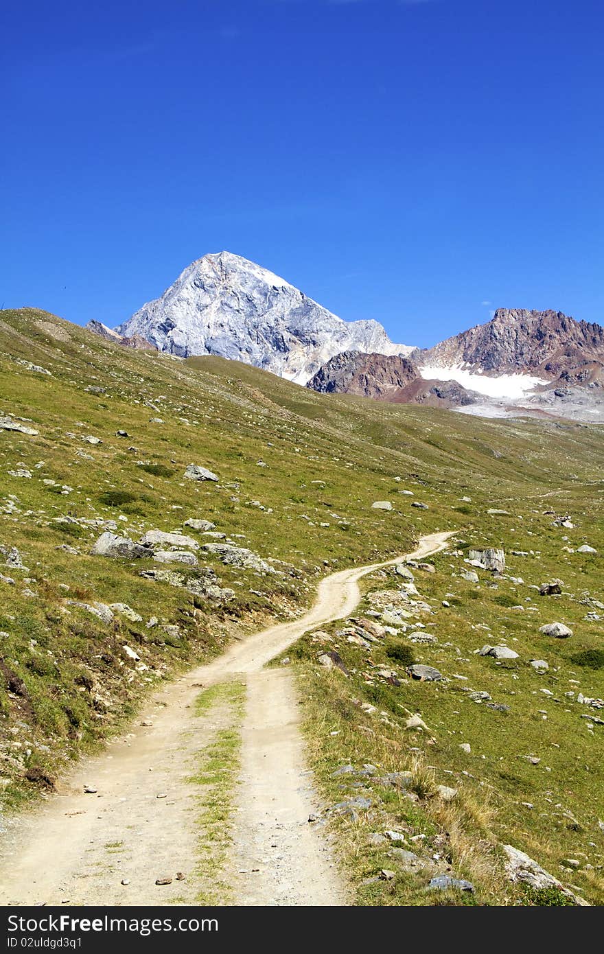 Mountain trail in Alta Valtellina. Mountain trail in Alta Valtellina