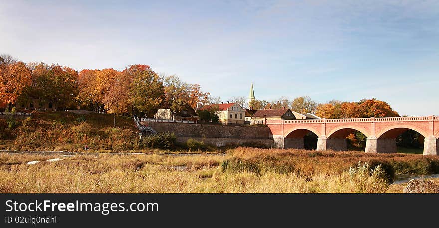 Beautiful landscape with bright autumn park. Beautiful landscape with bright autumn park