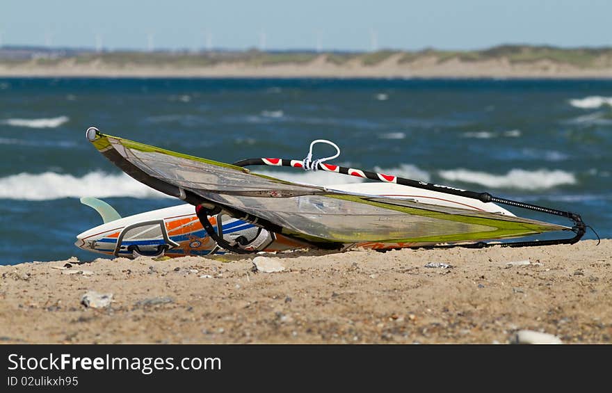 Surfboard On The Beach