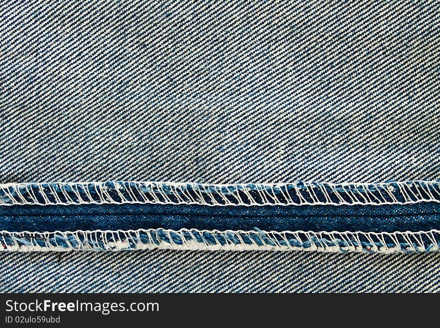 Close-up seam of jeans cloth,highly detail