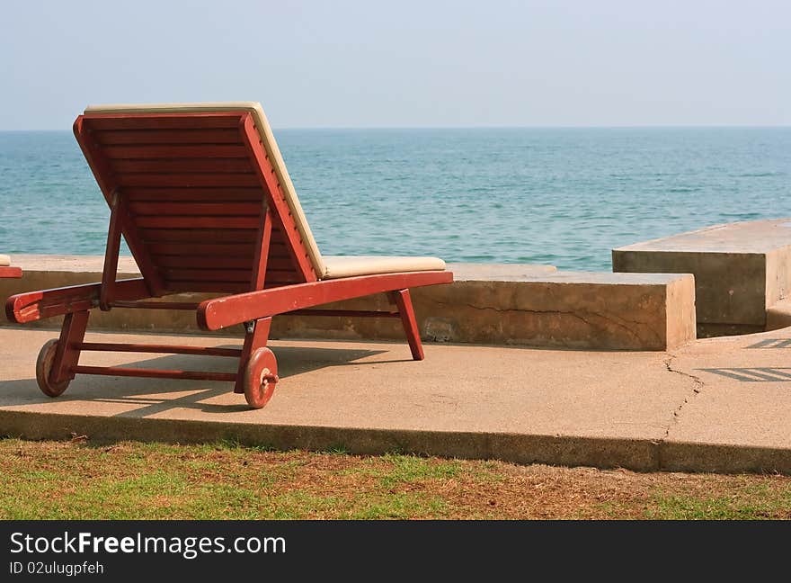 Lonely Chair on Hua-Hin beach