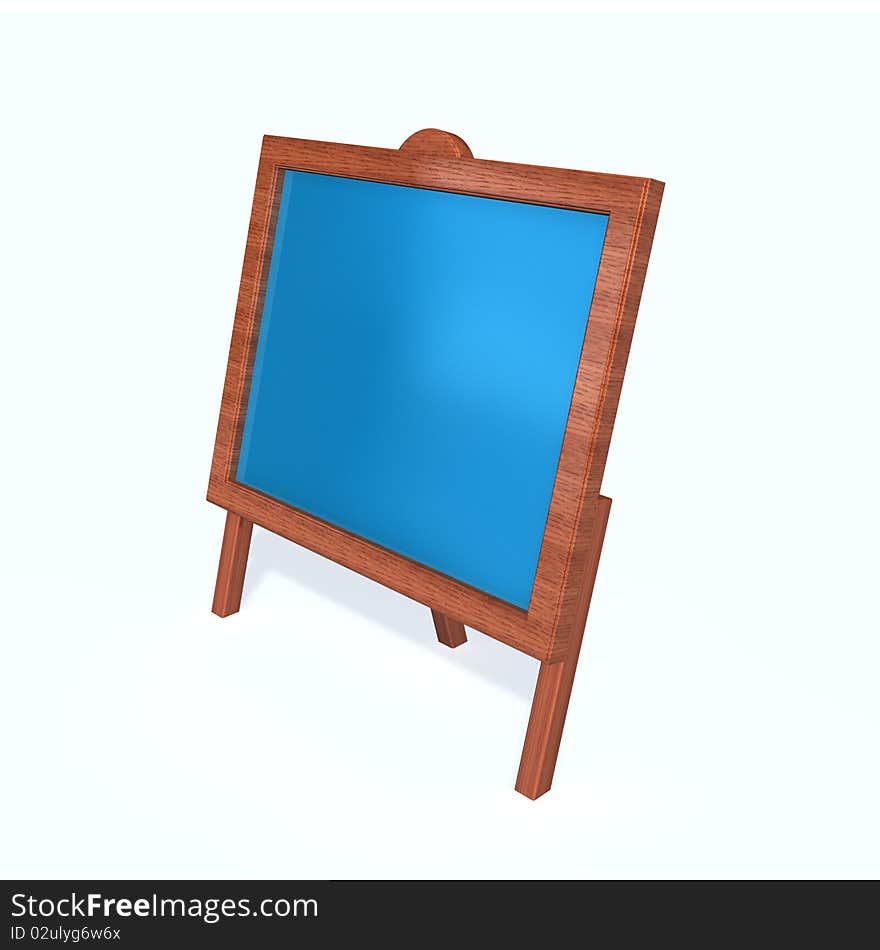 A blackboard with white background.