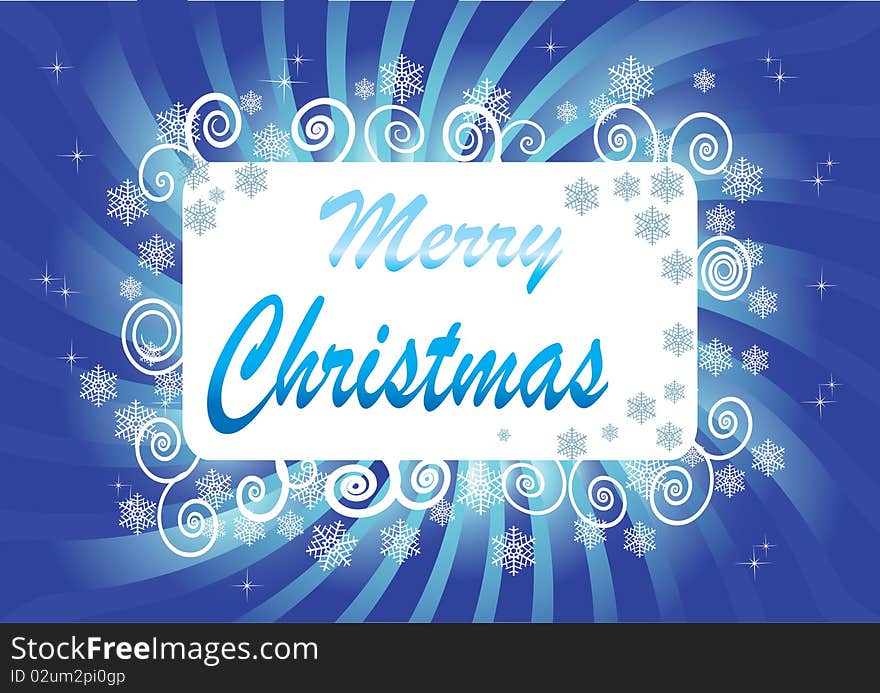 Blue christmas banner with snowflakes. vector illustration. Blue christmas banner with snowflakes. vector illustration.