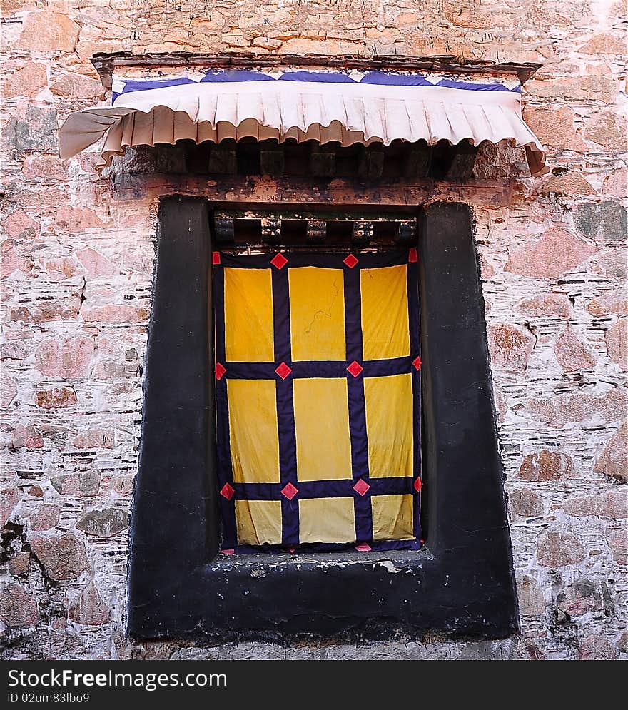 The style window in Tibet. The style window in Tibet