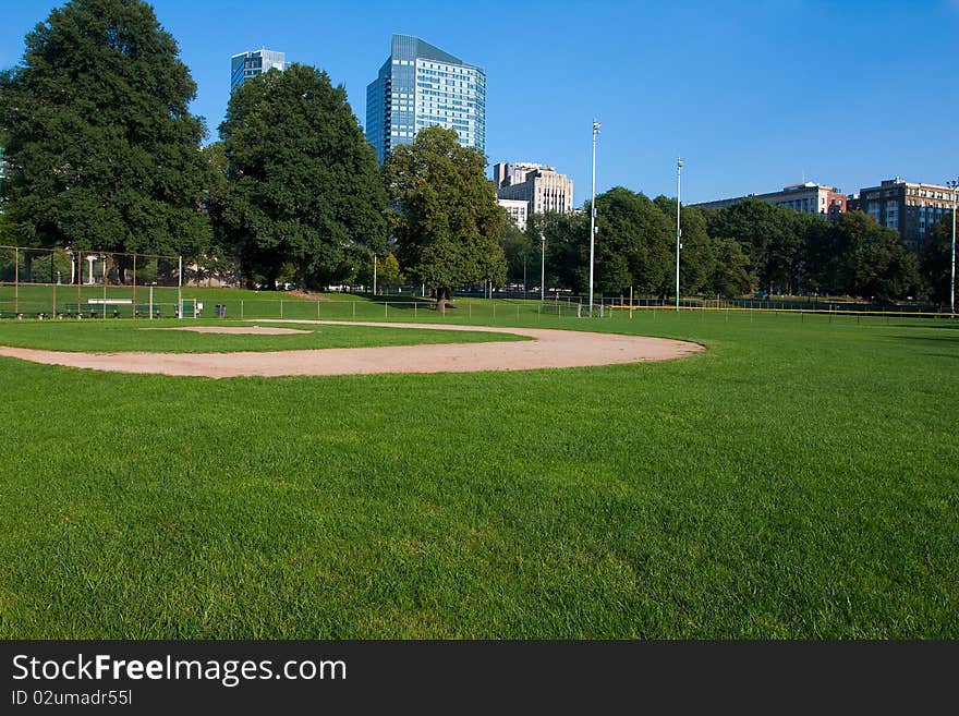 View of Boston Common in Massachusetts - USA.