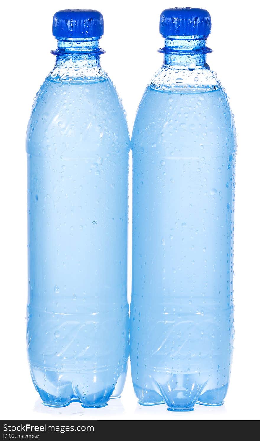 Plastic Bottles With Water Drops