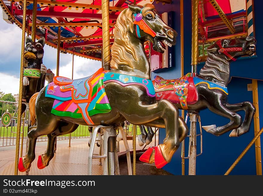 Merry-Go-Round in Boston Common, Massachusetts - USA.