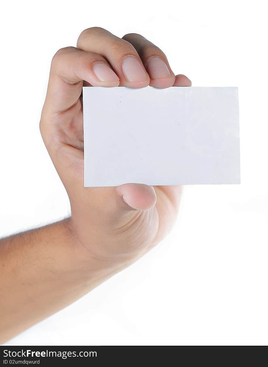 Gesture Of Hand Giving Card