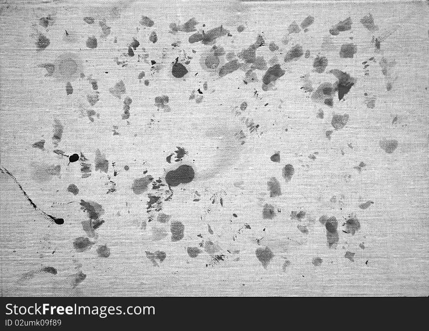 Natural linen cloth spattered paint for backgrounds