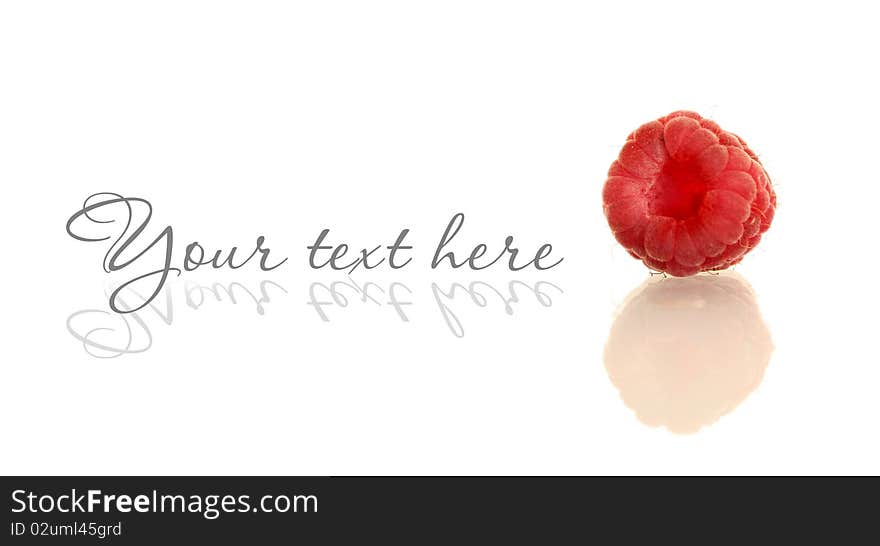 Fresh sweet raspberry isolated on white. Fresh sweet raspberry isolated on white