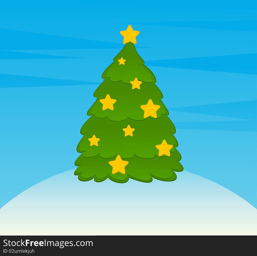 Cartoon funny fir-trees for a design