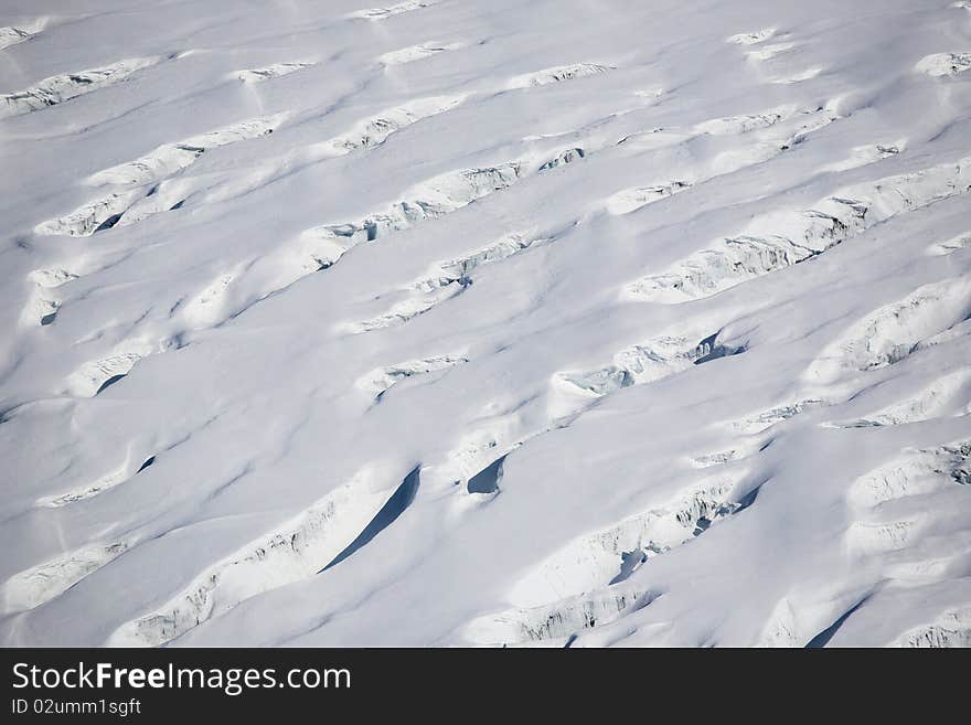 Arctic landscape - glacier with crevasses