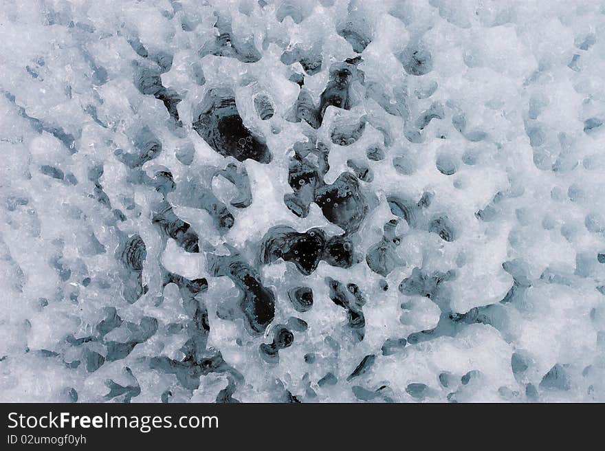 Natural ice pattern in glacier ice. Natural ice pattern in glacier ice