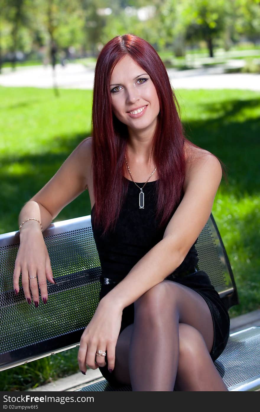 Happy relaxed businesswoman having a break