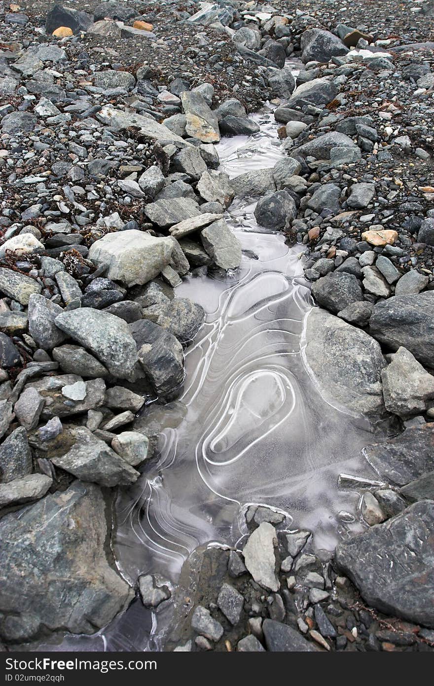 Natural ice pattern in glacier ice. Natural ice pattern in glacier ice