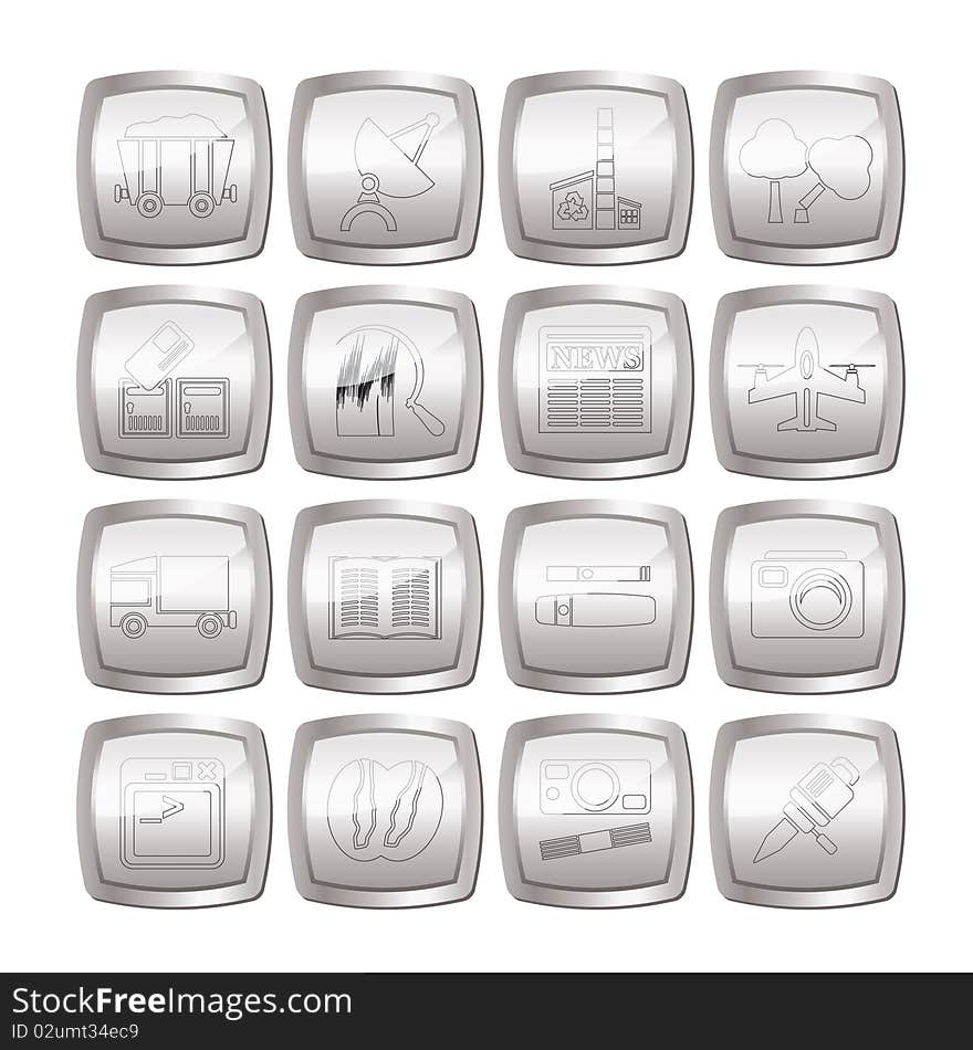 Business and industry icons - Vector Icon set