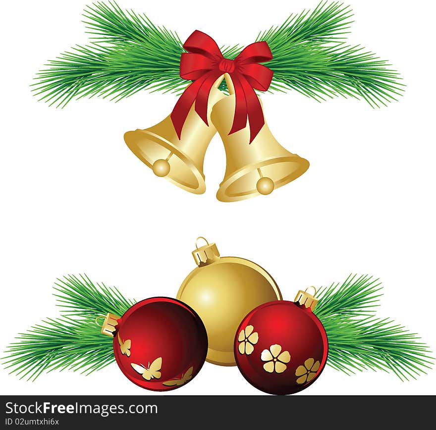 The illustration contains the image of Christmas background