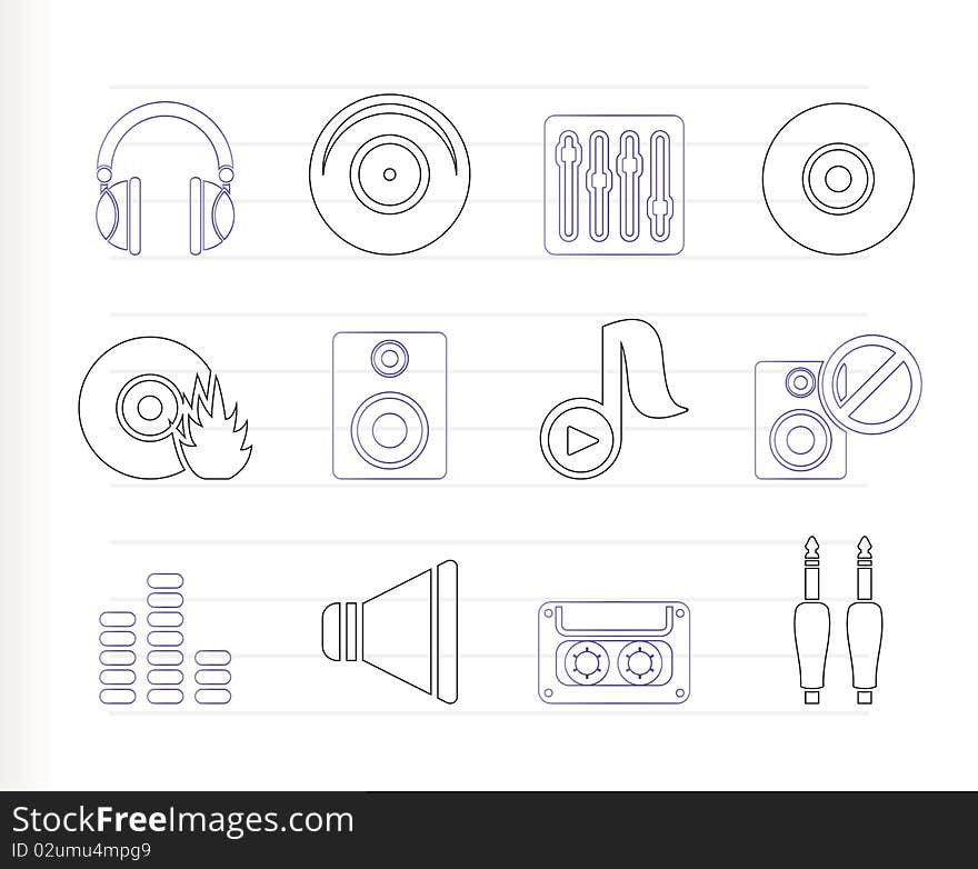 Music and sound icons