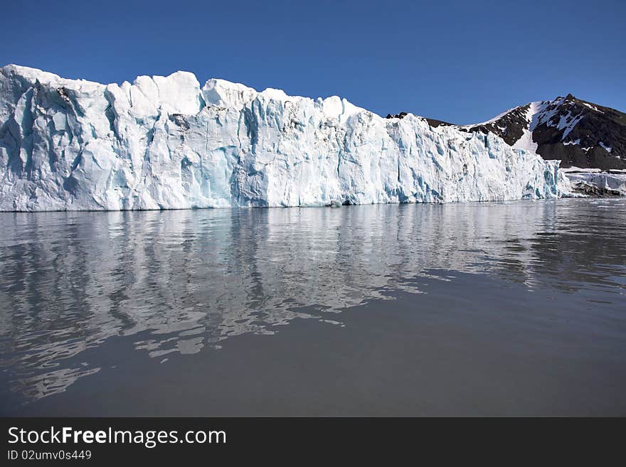 Arctic winter landscape - Spitsbergen, Svalbard. Arctic winter landscape - Spitsbergen, Svalbard