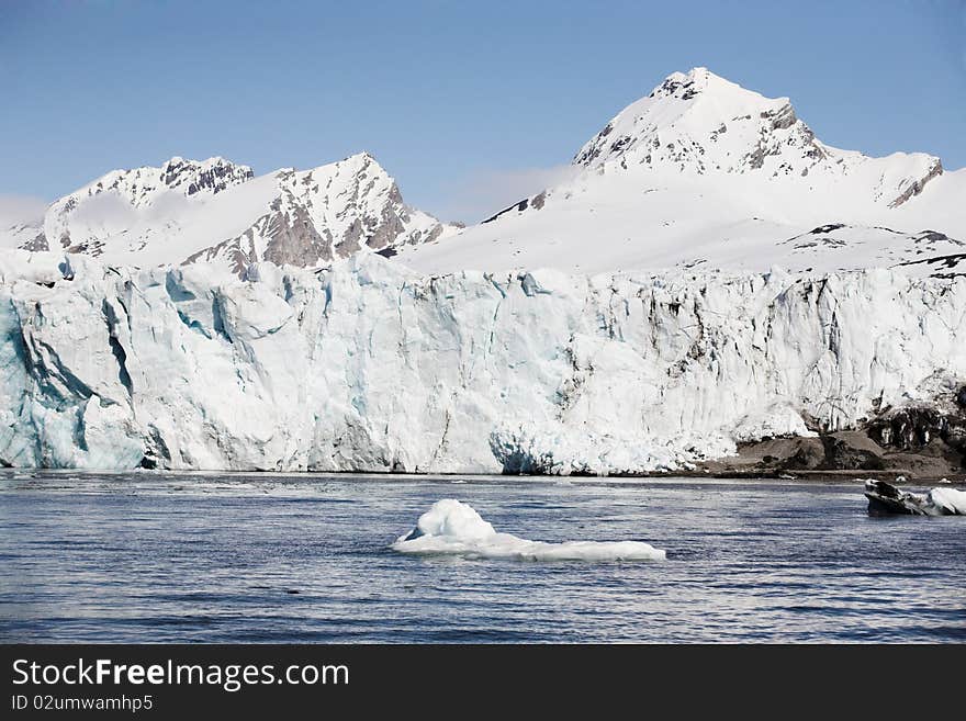 Arctic winter landscape - Spitsbergen, Svalbard. Arctic winter landscape - Spitsbergen, Svalbard